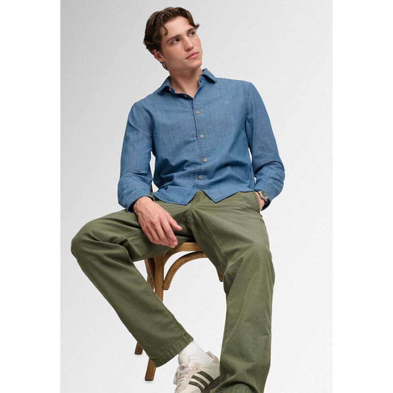 Superdry Essentials Chambray Long Sleeve Shirt image number 2